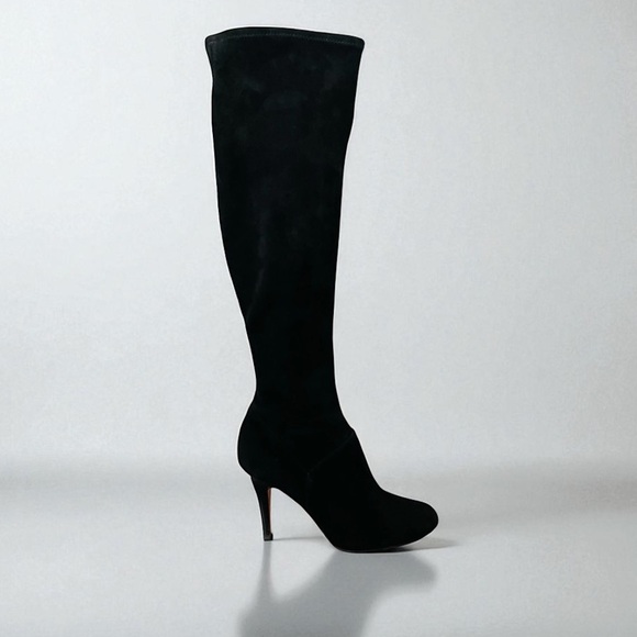 COLE HAAN NIKE AIR Black Suede Pull On Boots Size 6.5 B